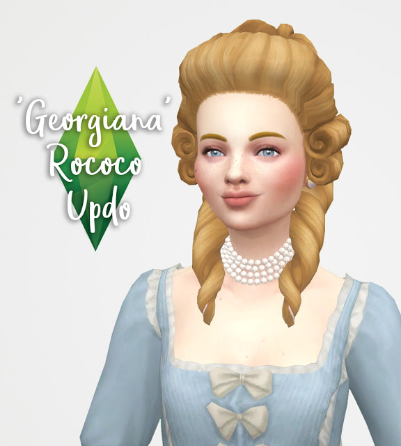 History Lovers Sims Blog: Georgiana Rococo Hairstyle