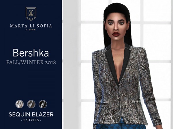  The Sims Resource: Sequins Blazer by martalisofia