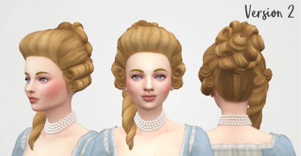 History Lovers Sims Blog: Georgiana Rococo Hairstyle