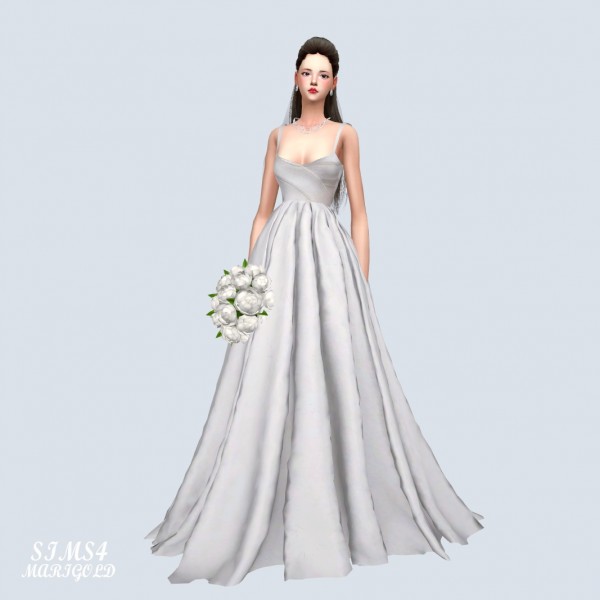  SIMS4 Marigold: Mari Wedding Dress