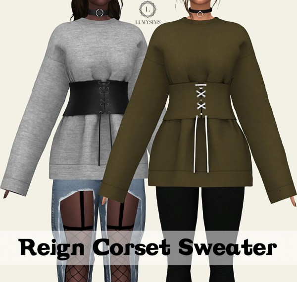  LumySims: Reign Corset Sweater