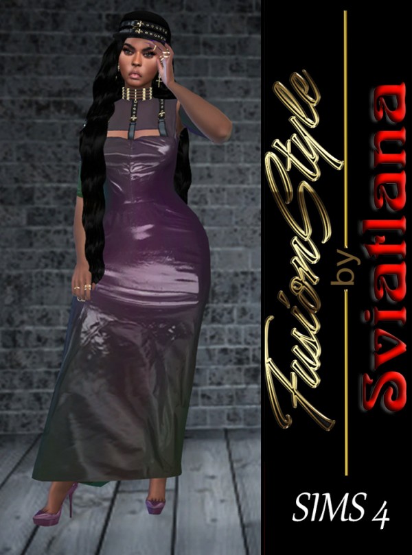  Fusion Style: Latex long dress and Cap by Sviatlana