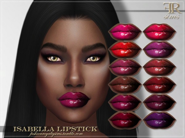  The Sims Resource: Isabella Lipstick by FashionRoyaltySims