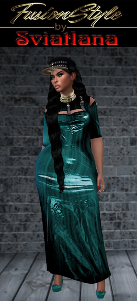  Fusion Style: Latex long dress and Cap by Sviatlana