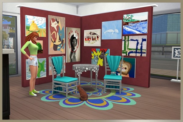  Blackys Sims 4 Zoo: Lolas Art drawers House by cappu