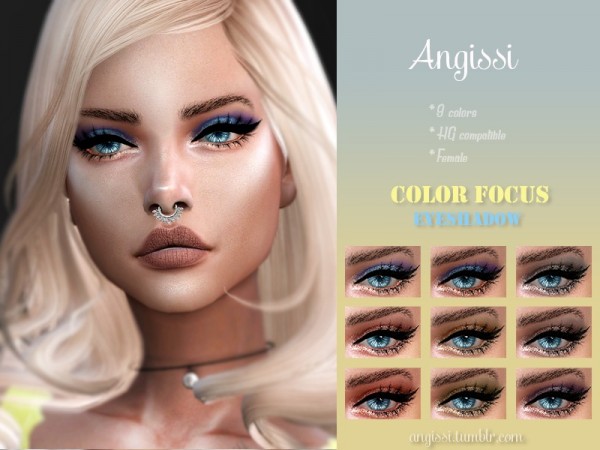  The Sims Resource: Color Focus eyeshadow by ANGISSI