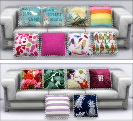  All4Sims: Pompon Cushion by Oldbox