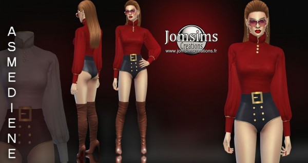  Jom Sims Creations: Asmediene bodysuit
