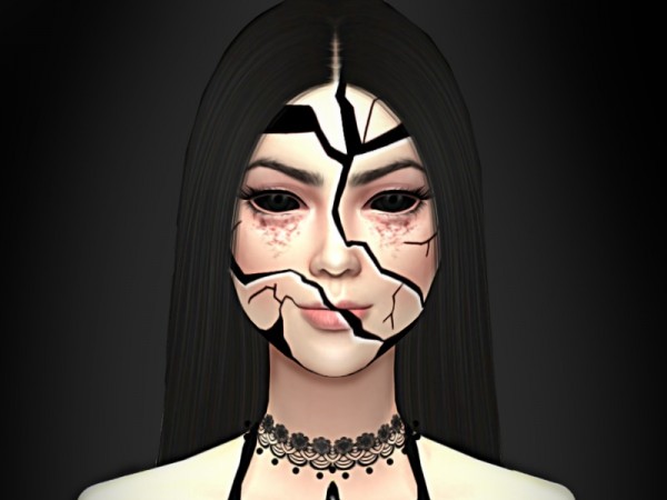  The Sims Resource: Cracked Face Lipstick by tigerlillyyyy