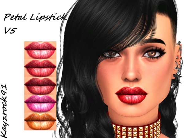  The Sims Resource: Petal Lipstick V5 by Kayzrock91