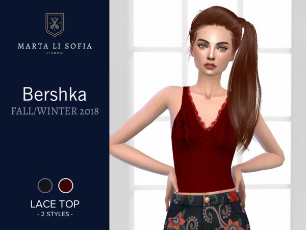  The Sims Resource: Lace Top by martalisofia