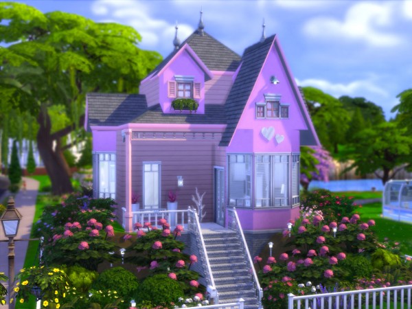  Mod The Sims: Small Pink Cottage Style House by PinkGam3r