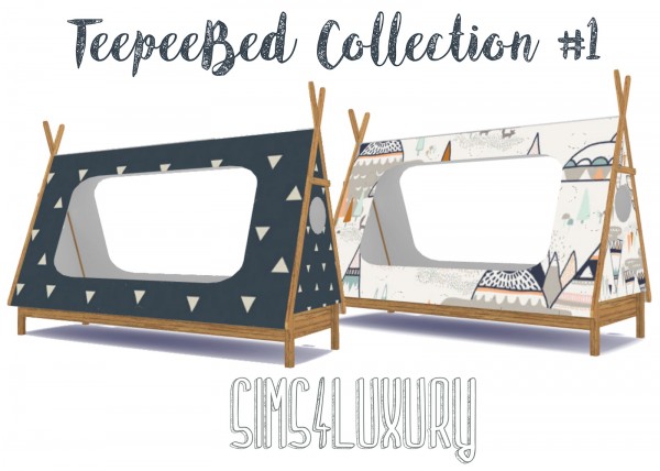  Sims4Luxury: Teepeebed Collection #1