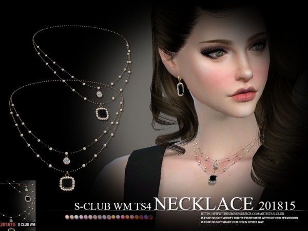 The Sims Resource: Necklace F 201815 by S Club