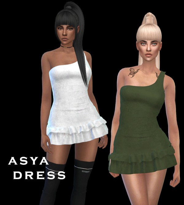  Leo 4 Sims: Asya Dress 2 Recolored