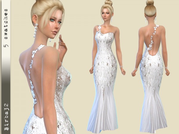  The Sims Resource: Wedding dress 18 1 by Birba32