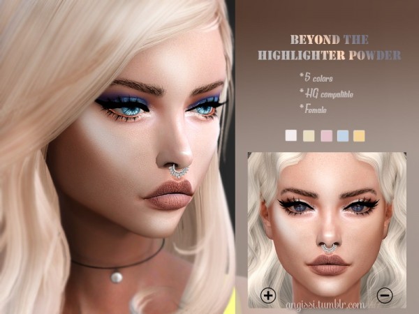  The Sims Resource: Beyond The Highlighter Powder by ANGISSI