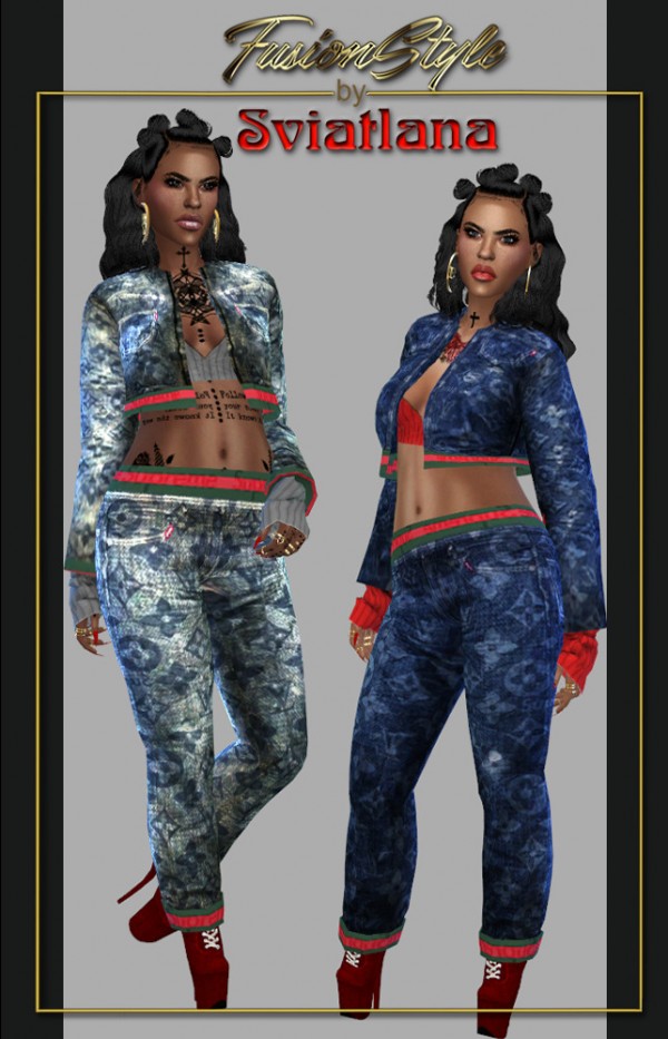  Fusion Style: Denim outfit Supreme by Sviatlana