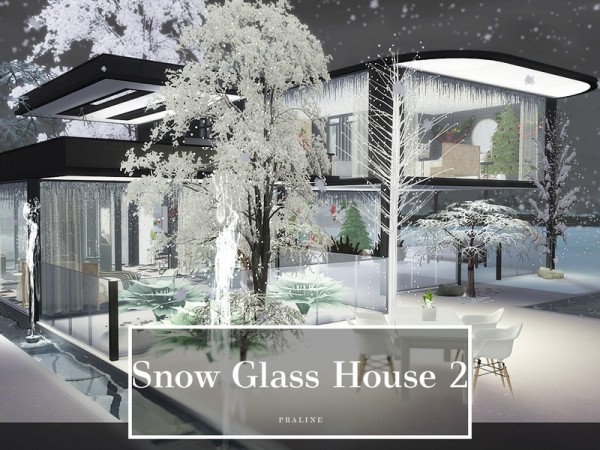  The Sims Resource: Snow Glass House 2 by Pralinesims