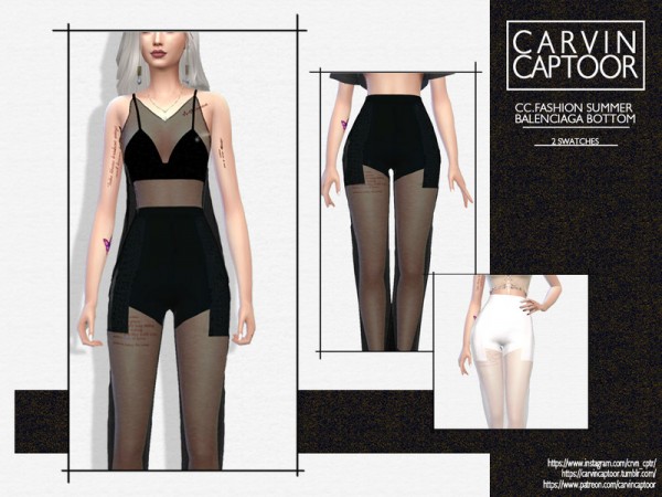  The Sims Resource: Fashion summer balenciaga bottom by carvin captoor