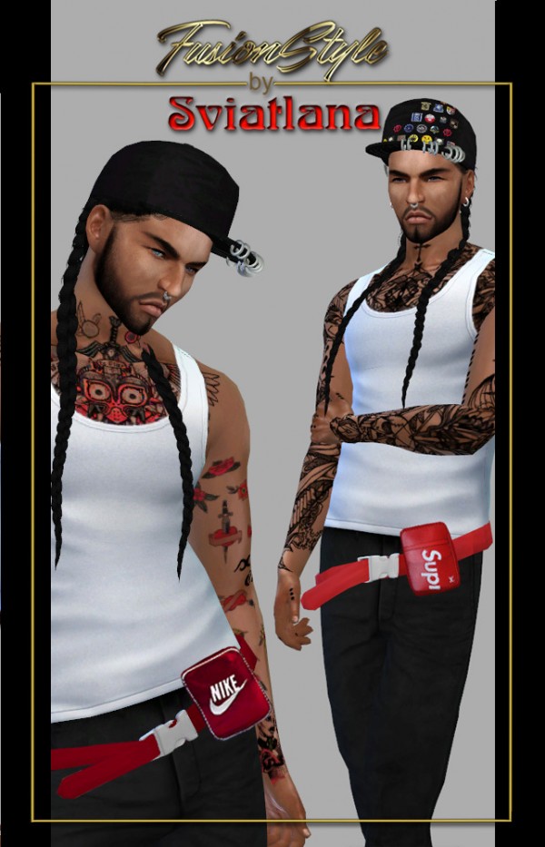  Fusion Style: Bag on the belt  and Caps for men by Sviatlana