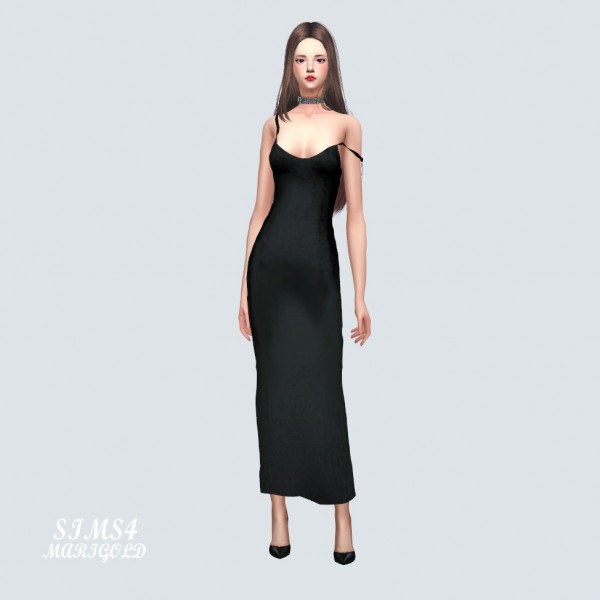  SIMS4 Marigold: Natural Tight Long Dress