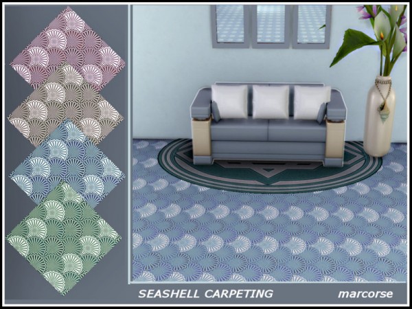  The Sims Resource: Seashell Carpeting by marcorse