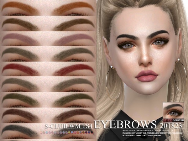  The Sims Resource: Eyebrows 201823 by S Club