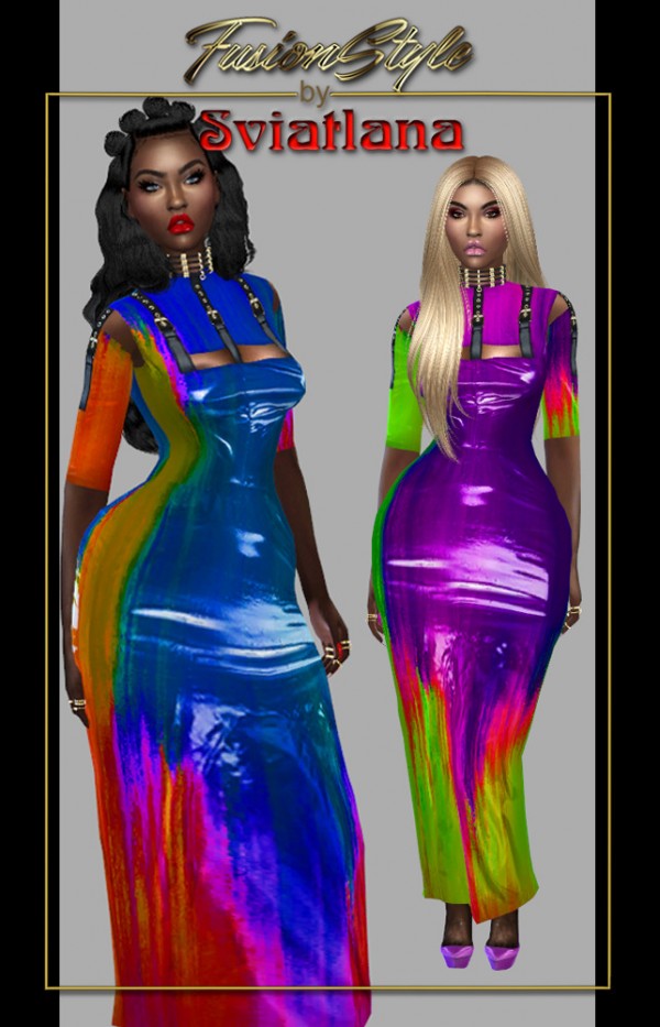  Fusion Style: Long latex dress by Sviatlana
