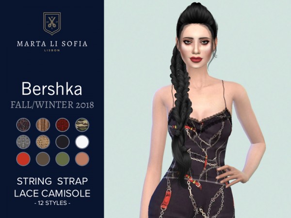  The Sims Resource: String Strap lace camisole top by martalisofia