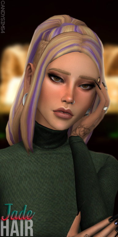 Candy Sims 4: Jade Hair