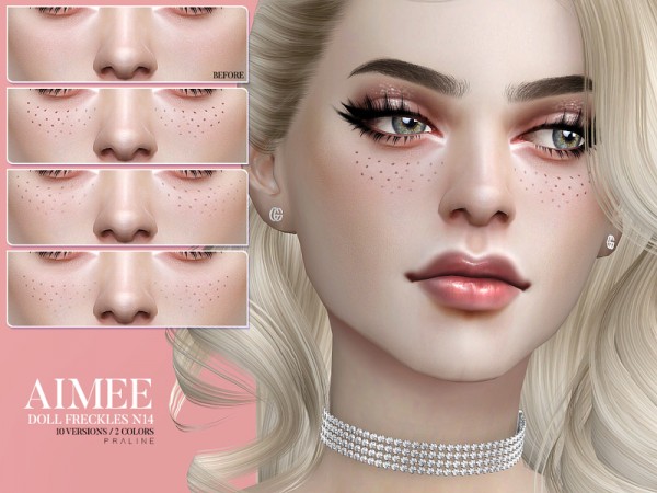  The Sims Resource: Aimee Doll Freckles N14 by Pralinesims