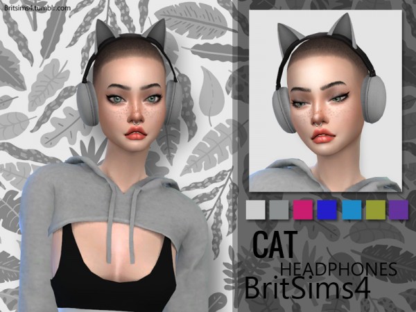  The Sims Resource: Cat Ears Headphones by Dibellaa