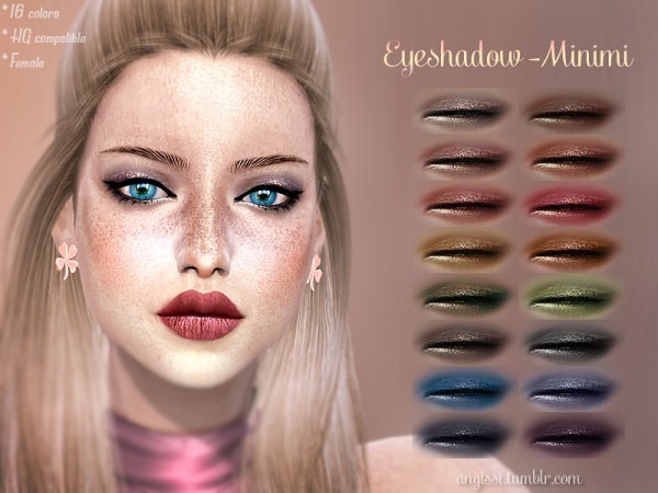  The Sims Resource: Eyeshadow Minimi by ANGISSI