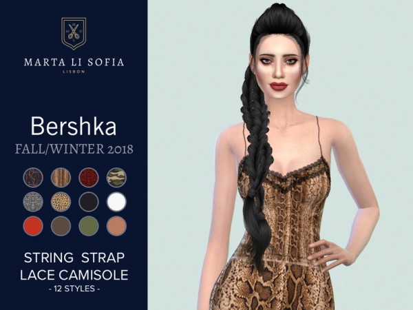  The Sims Resource: String Strap lace camisole top by martalisofia