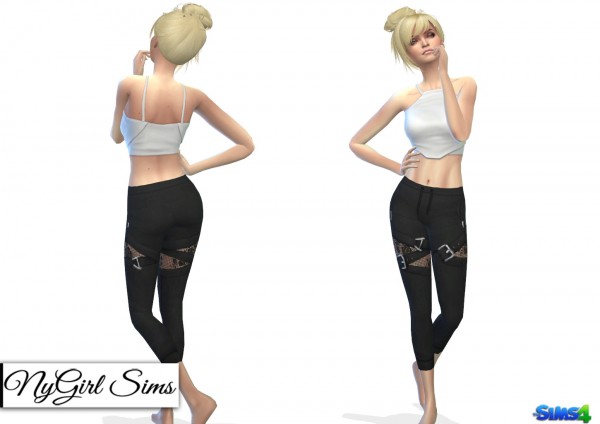  NY Girl Sims: Black Cutout Yoga Legging 3 Pack