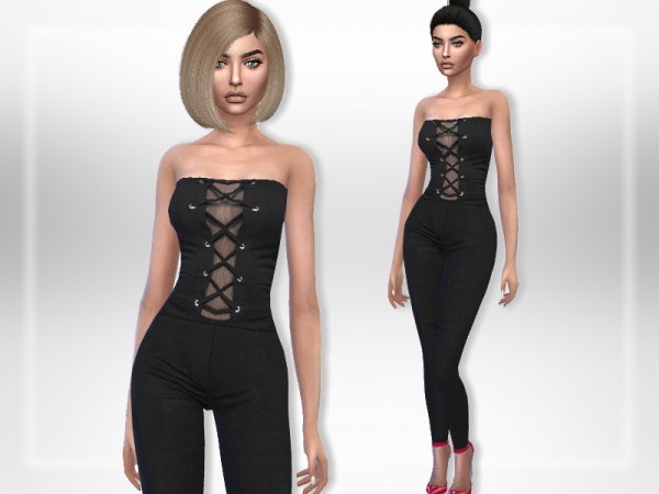  The Sims Resource: Crisscross Jumpsuit by Puresim