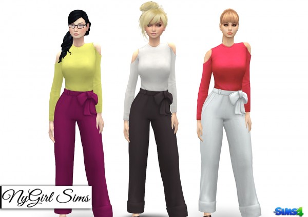  NY Girl Sims: Open Shoulder Jumpsuit
