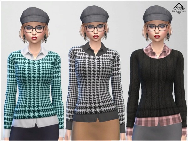  The Sims Resource: Shirt with Pullover by Devirose