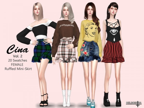  The Sims Resource: CINA  vol. 2  Skirt by Helsoseira