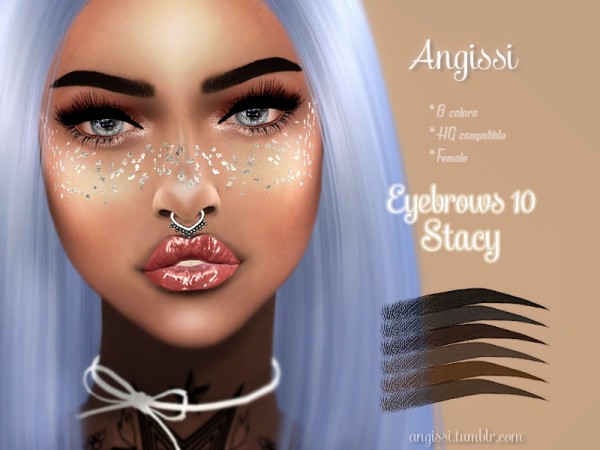  The Sims Resource: Eyebrows 10 Stacy by ANGISSI