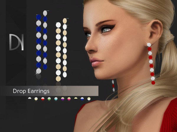 The Sims Resource: Drop Earrings by DarkNighTt