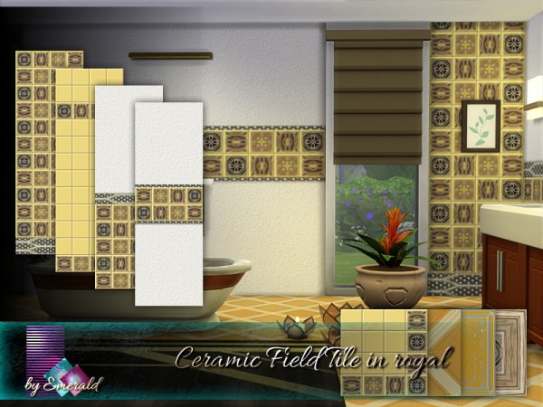  The Sims Resource: Ceramic Field Tile in royal by Emerald