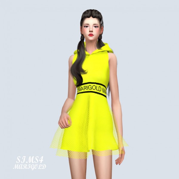  SIMS4 Marigold: MG Hood Mini Dress
