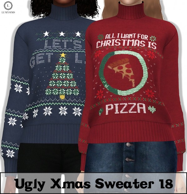  LumySims: Ugly Xmas Sweater 18