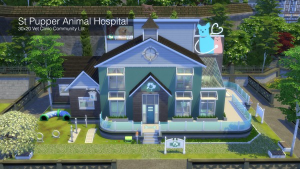  Mod The Sims: St Pupper Animal Hospital NO CC by Mondrosen