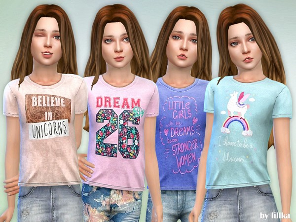  The Sims Resource: T  Shirt Collection GP13 by lillka