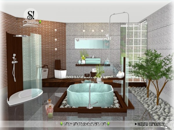 The Sims Resource: Natural Camouflage bathroom by SIMcredible!