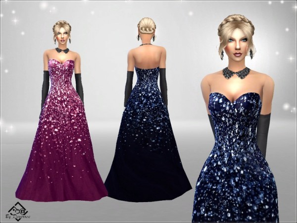  The Sims Resource: Holidays Gran Gala  Dress by Devirose