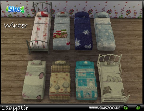  Blackys Sims 4 Zoo: Winter beddings by ladyatir